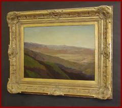 Impressionist Landscape Oil on Canvas  By Mary Beth Williams in an Exceptional Vintage Frame. Listed